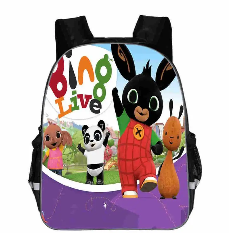 photo color Bing Bunny рюкзак с принтом, школьный рюкзак для мальчиков и девочек, детская сумка для книг, мультяшный рюкзак для маленьких девочек, cartable enfant, сумка для детского сада - Цвет: photo color