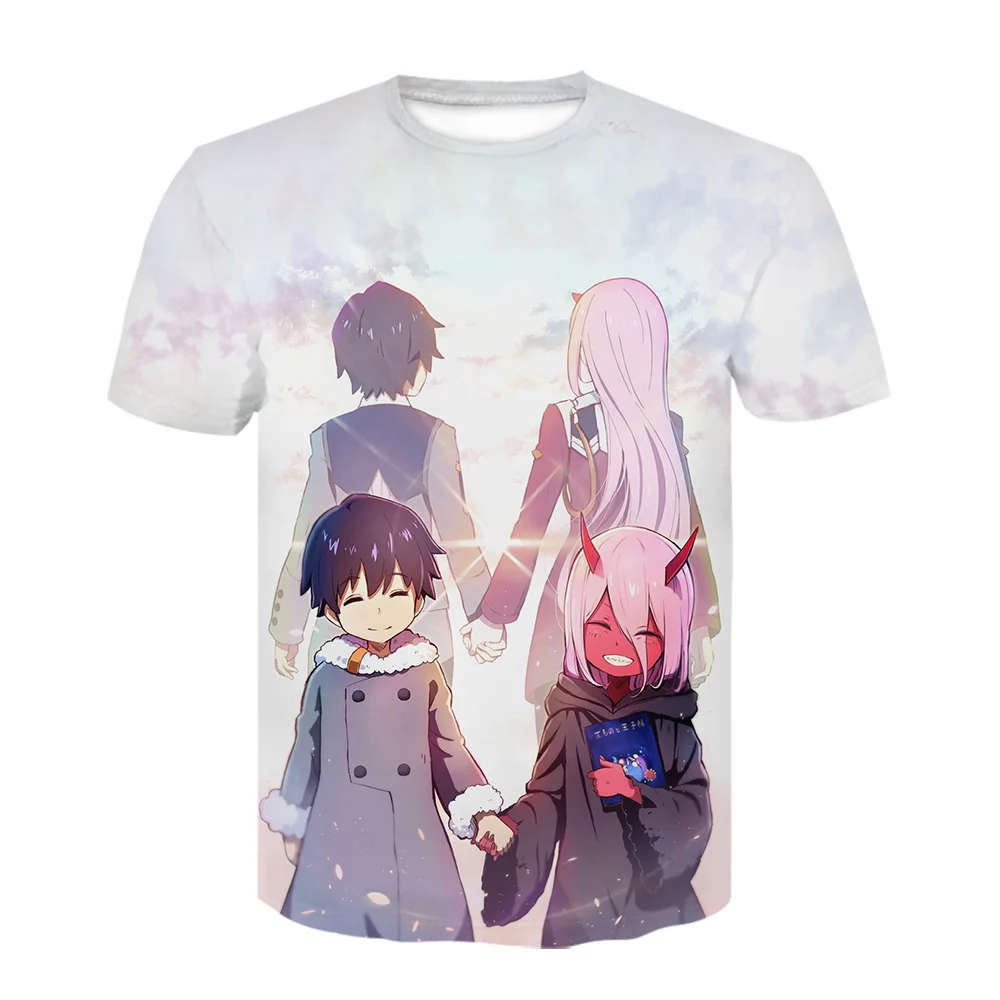 

Summer 3D Anime DARLING In The FRANXX T Shirt Men Women Anime Cosplay Harajuku Hip Hop Tshirt Short Sleeve Tees Tops