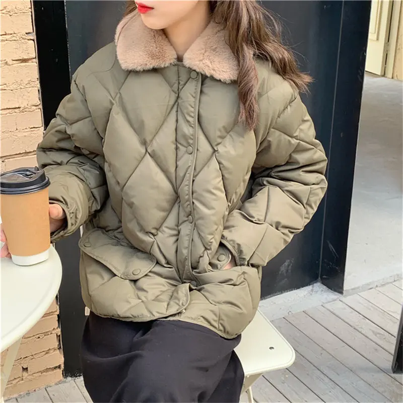Koop Hzirip Winter Diamanten Jas Vrouwen Katoen Dikke 2019 Warm Losse Casual Jasje Fashion Womens Uitloper Feminina Nieuwe Basic Jassen