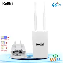 KuWFi Водонепроницаемый Открытый 4G CPE Маршрутизатор 150 Мбит / с CAT4 LTE Маршрутизаторы 3G / 4G SIM-карта WiFi-маршрутизатор для IP-камеры / вне зоны покрыт...(China)