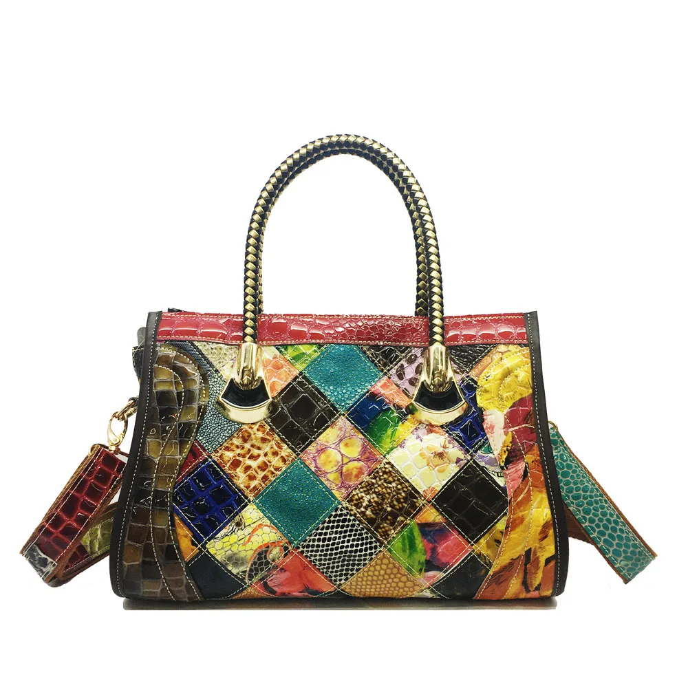 

2020 Female Bag European and American Star Style Plaid Color Matching Hand Bag Oblique Cross-Bag female Bag Bags New Style Bag
