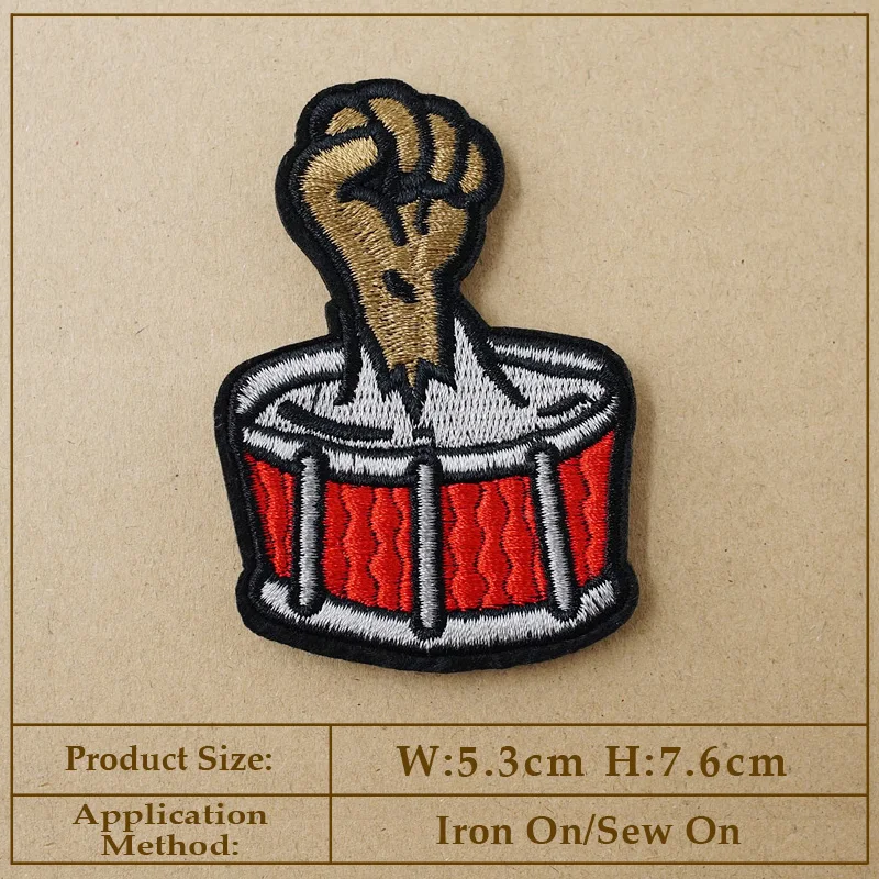 Band Embroidered Applique Patches Fabric Garment Apparel Accessories Badges Rock Punk Music