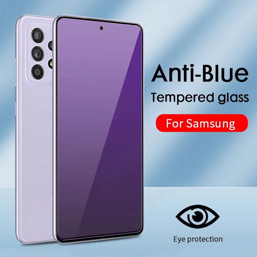 Закаленное стекло с защитой от синего света для Samsung Galaxy A72 A52 A32 A12 A31 A51 A71 A21S A10 A50 M21