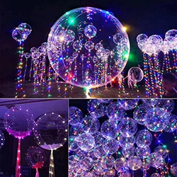 18 дюймов светящийся светодиодный шар, прозрачные декоративные пузырьки, декор для дня рождения, свадьбы, светодиодный шар, рождественские БОБО шары D25 - Испускаемый цвет: Multicolor