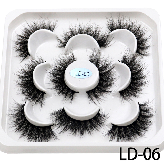 Pairs 25mm 3D Mink Lashes Bulk Russian Volume Fluffy Natural False Eyelashes Thick Dramatic Mink Eyelashes Wholesale maquiagem
