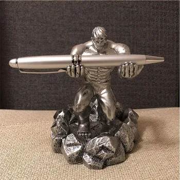

[HHT] Creative Resin Crafts Hulk Penholder Desktop Ornaments Bookroom Home Decorations Accessories Hulk Sculpture Pen Holder