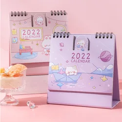 Calendrier de bureau des animaux de dessin animé pour les étudiants, calendrier quotidien de 2022 ans, Agenda annuel, 1 pièce 