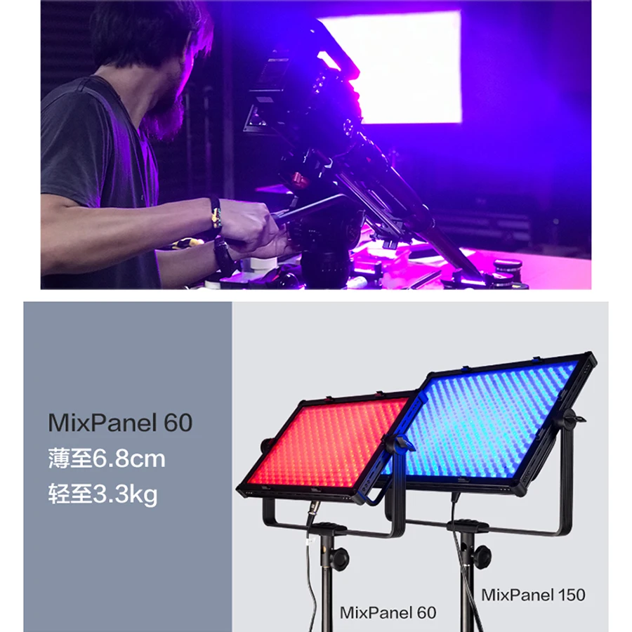 Nanguang MixPanel 60 Вт 150 Вт Светодиодный светильник RGB Полноцветный со специальным эффектом светильник для фотостудии видео кино светильник ing
