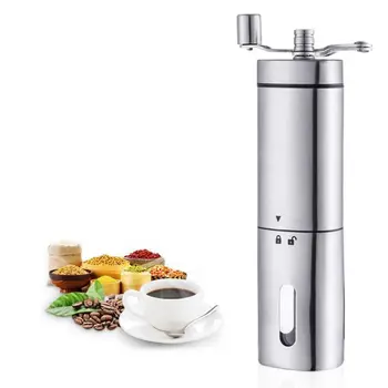 

Manual Ceramic Coffee Grinder Stainless Steel Adjustable Portable Conical Burr Cocoa Bean Mill Easy Clean Kitchen Supplies