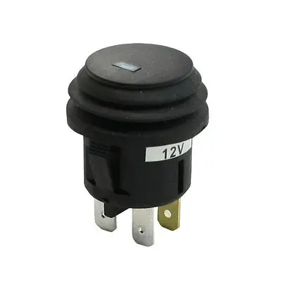 

DC 12V 20A ON/OFF SPST Panel Mounting Blue Pilot Lamp Button Switch for Car