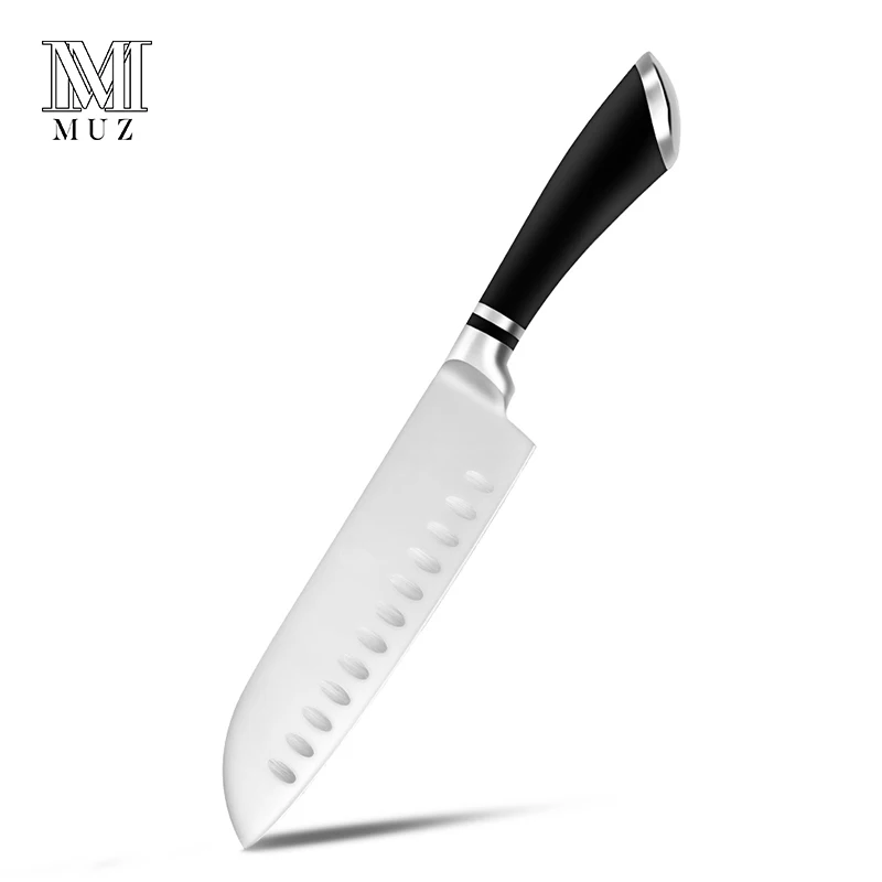 MUZ набор ножей из нержавеющей стали, кухонный инструмент, японский кухонный нож, очень острый Кливер, суши, сантоку, шеф-повара, кухонные ножи - Цвет: 7 inch Santoku Knife