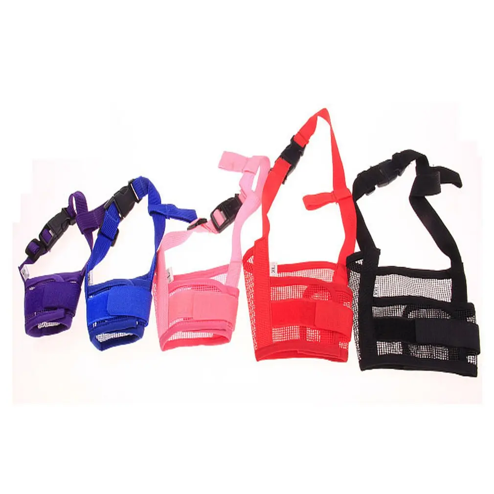 Adjustable Mesh Breathable Dog Mouth Muzzle Anti Bark Bite Chew Dog Muzzles Training Products Pet Accessories