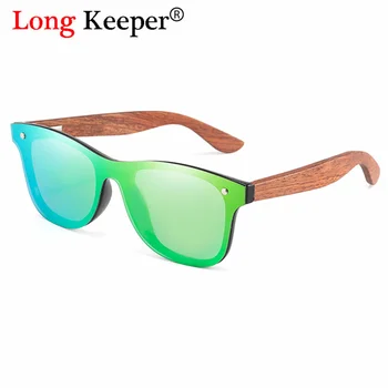 

LongKeeper Natural Wooden Sunglasses Men Polarized Fashion Sun Glasses Original Wood Oculos de sol masculino UV400