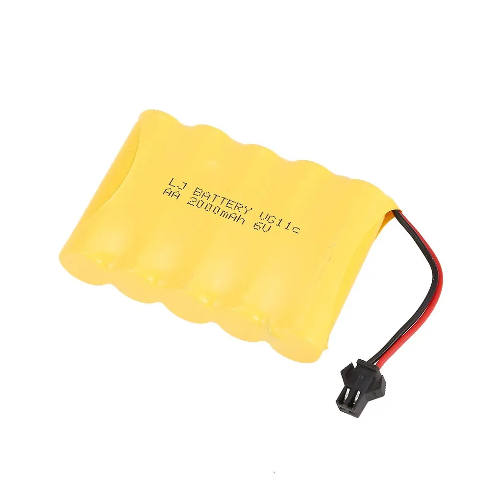 

6V 2000mAh Rechargeable Battery for RC 1/16 Climbing Crawler Car WPL B-1/B-24/C-14/C-24/B-16 Truck Part Spare Part Accessories