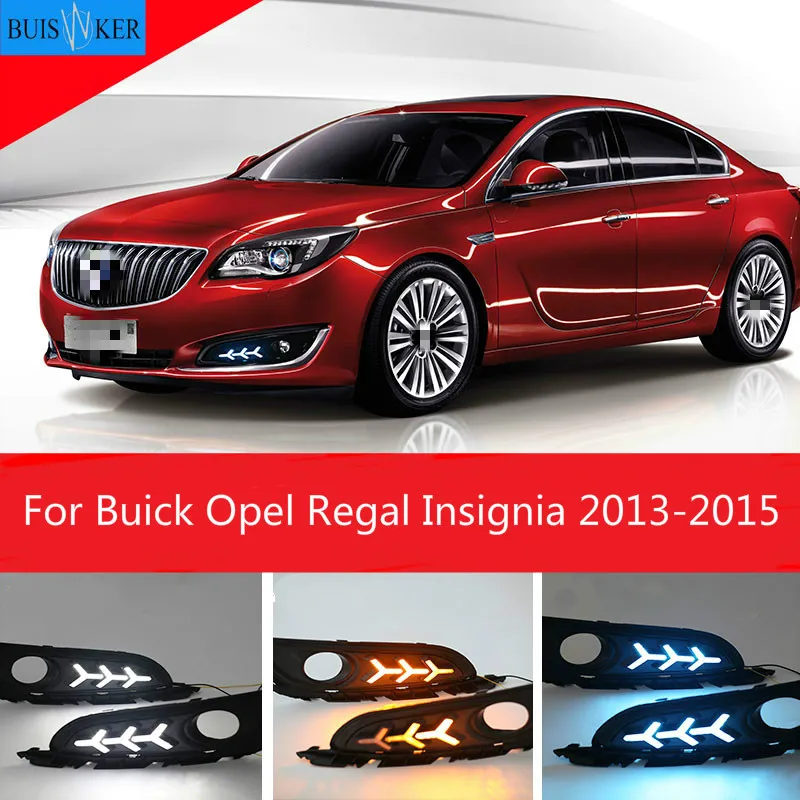 

2 шт. светодиодный для Buick Opel Regal Opel Insignia 2013 2014 2015 DRL Габаритные огни дневного света с сигналом поворота и ночь синий свет лампы