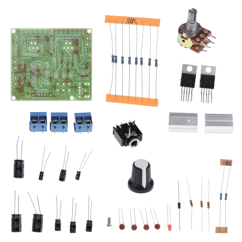 TDA2030A DC12V Amplifier Board 15W+15W Dual-channel Track Stereo Module Kit