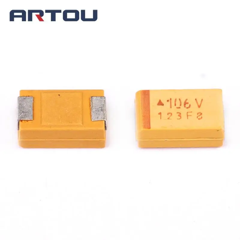 20 шт D 35 мкФ 106 7343 SMD Танталовый конденсатор | Электронные компоненты и