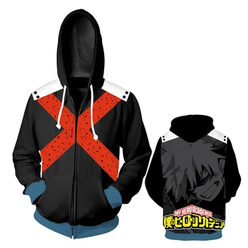 

Hoodie Boku No My Hero Academy Cosplay Costume Hoodie Sweatshirt Bakugou Todoroki Shoto Unisex Coat Hoodie