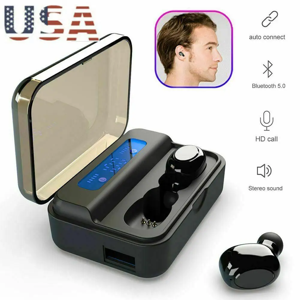 Wireless TWS Bluetooth 5 0 Earphones Stereo Mini Earbuds with Charging Box for Samsung S10 S9 S8 iPhone 11 Nokia LG Phones