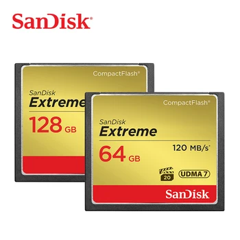 

SanDisk Memory Card 32GB 64GB 128GB CF Card Extreme High Speed Compact Flash Card UDMA-7 VPG-20 Full HD Video for Camera