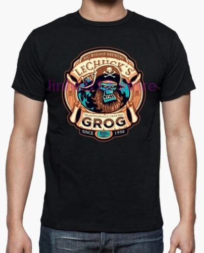Новая мужская футболка Lechuck's grog Monkey Island размер S-4XL | Мужская одежда