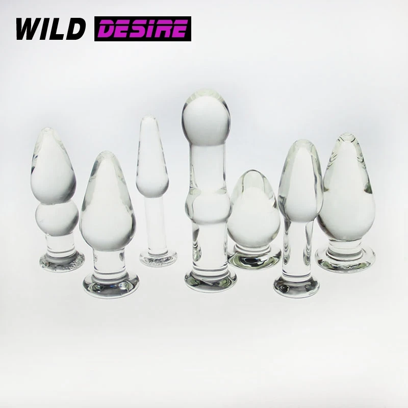 7 шт./компл. Анальная пробка прозрачная стеклянная взрослые секс-игрушки для пар