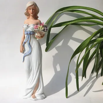 

FASHION EUROPEAN WESTERN BEAUTY CREATIVE CHARACTER DECORATION CERAMIC CRAFTS STATUE NEW PORCELAIN MODERN HOME LIVING ROOM CRAFTS