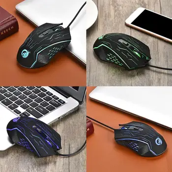 

1Pc Wired Gaming Mouse 6 Buttons 2400DPI USB Connection Silent Computer Suitable For Laptop Desktop Mouse Optical S7B8