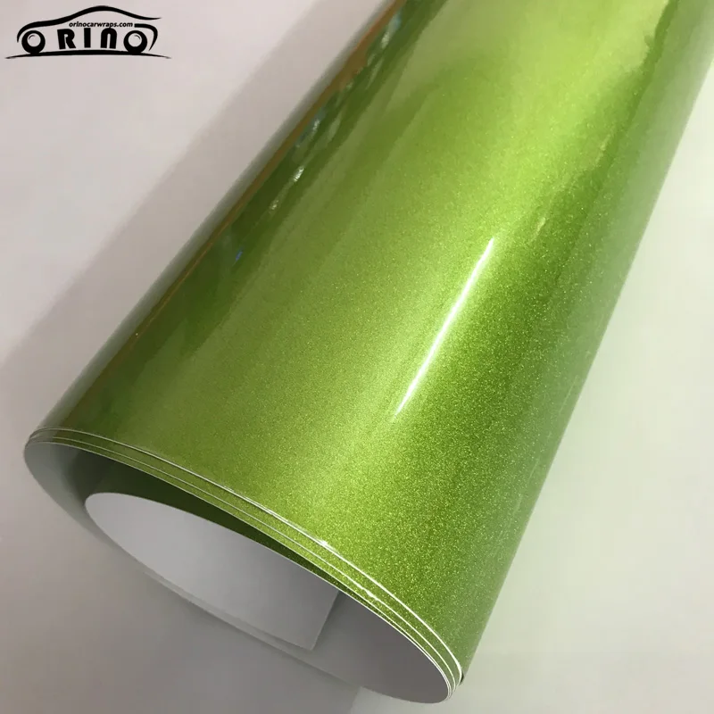 Glitter Diamond Green Vinyl Sticker Wrap-5