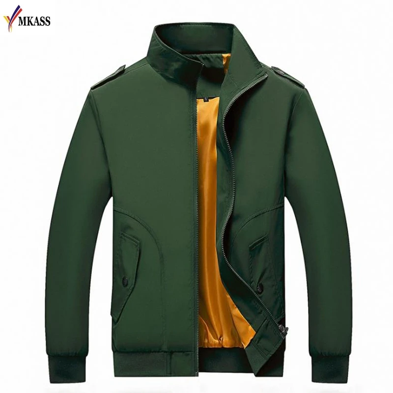 2019 Casual Mens Jackets Autumn  Winter Fashion Solid Color Coats Mens Windbreaker Slim Jacket High Quality Men Clothing