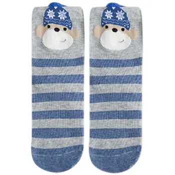 

5 Pairs Of Christmas Socks harajuku calcetines Cute Cartoon Animal Pattern Socks Set Autumn Winter New Gray Women Cotton Socks: