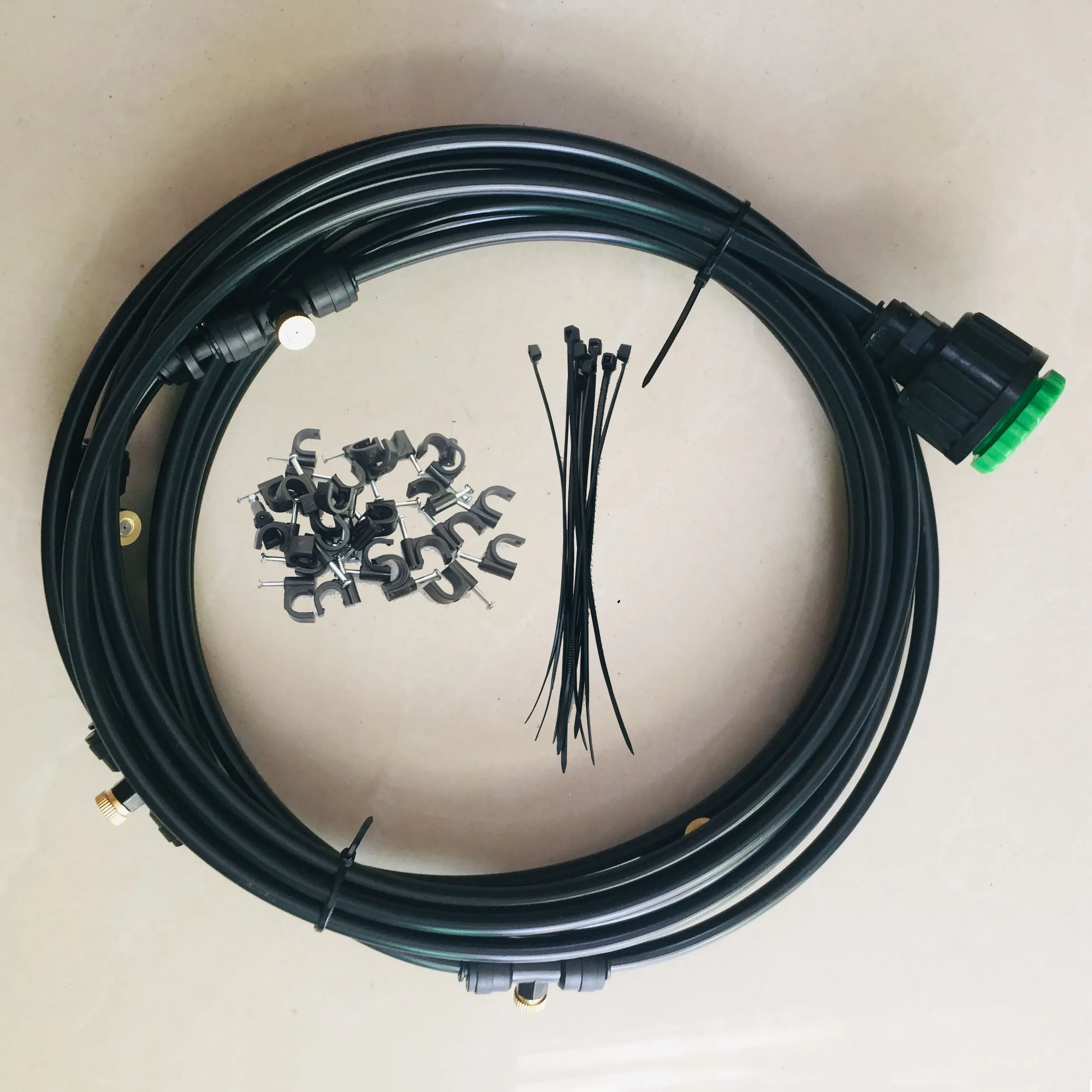 Outdoor Misting Cooling System Kit for Greenhouse Garden Patio Waterring Irrigation Mister Line 6M-18M System
