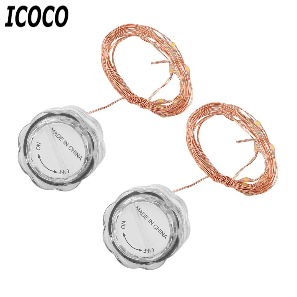 ICOCO 1 шт. Водонепроницаемый 4 м 40 светодиодный s медный провод сказочные световые струны светодиодные ленты освещение для праздничной вечеринки Свадебный декор распродажа