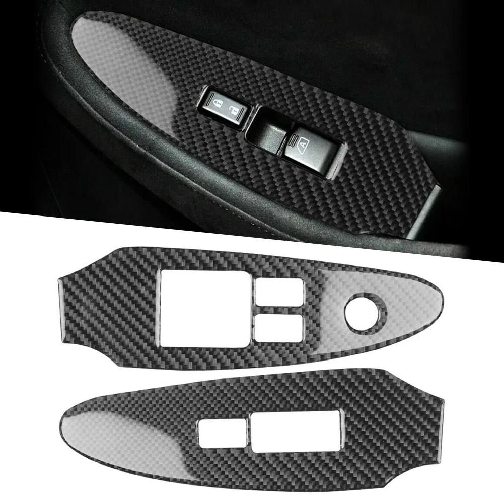 2X Car Window Lift Switch Panel Frame Trim Decorazione Sticker Car Sticker Per Nissan 370Z 2009- 2018 2019 2020 2021 2022 Lhd