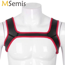 MSemis Мужское боди грудь сексуальное белье с ремешками гей бондаж широкий поддерживающий пояс на лямках пояс Грудь Мышцы ролевые Клубные костюмы для вечеринок