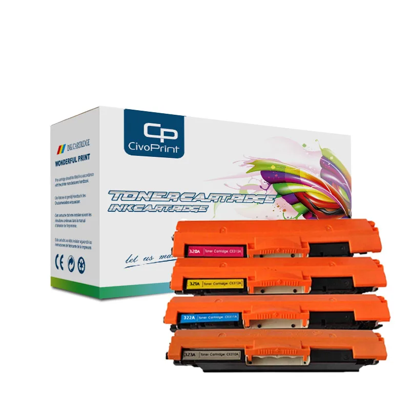 Civoprint compatible 128A toner cartridge 320a ce320 CE320A CE321A CE322A  CE323A for HP LaserJet CP1525n/CP1525nw;Pro CM1415 - AliExpress