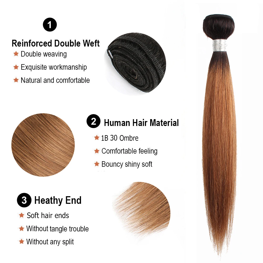 MOGUL HAIR T 1B 30 пучки волос от светлого до темного цвета с закрытием Омбре Auburn коричневые перуанские прямые волосы 3/4 пучок не Реми человеческие волосы для наращивания