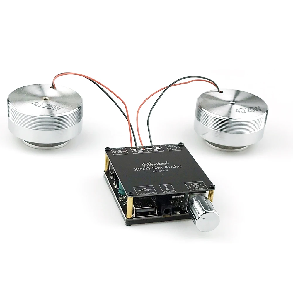 25W Bluetooth 5.0 Audio Portable Resonance Vibration Speaker TPA3116D2 Class D Power Amplifier Subwoofer DIY 2.0 HiFi System