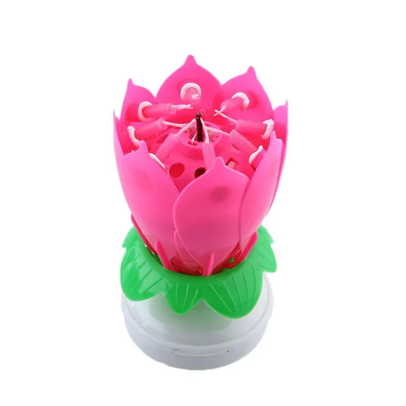 Musical Candle Lotus Flower