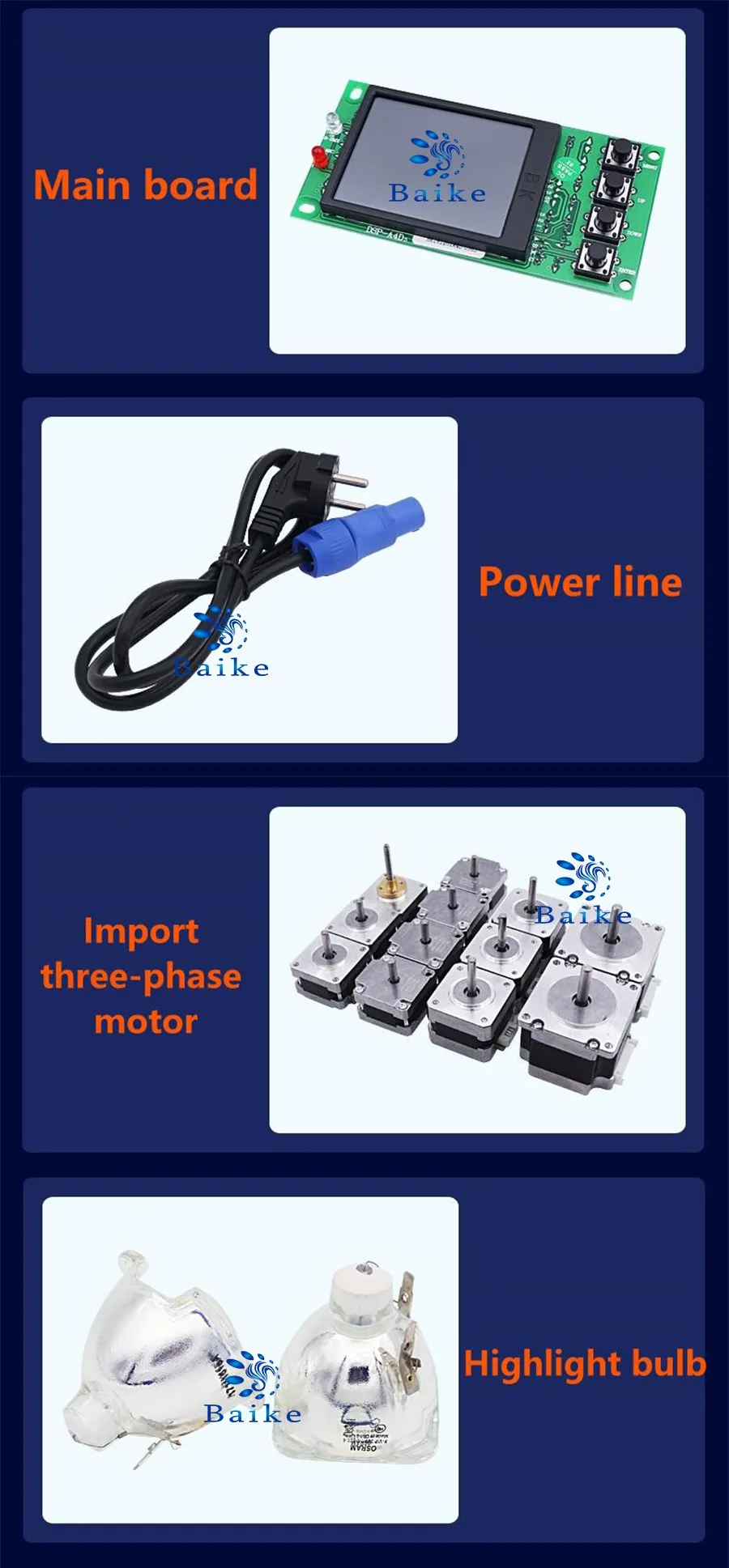 Description Picture 6 of item1-10PCS Lyre Beam 10R 260W Moving Head Beam Light Sharpy Beam 260W Move Head Gobo Stage Wash Beam Super Bright Dj Light flycase