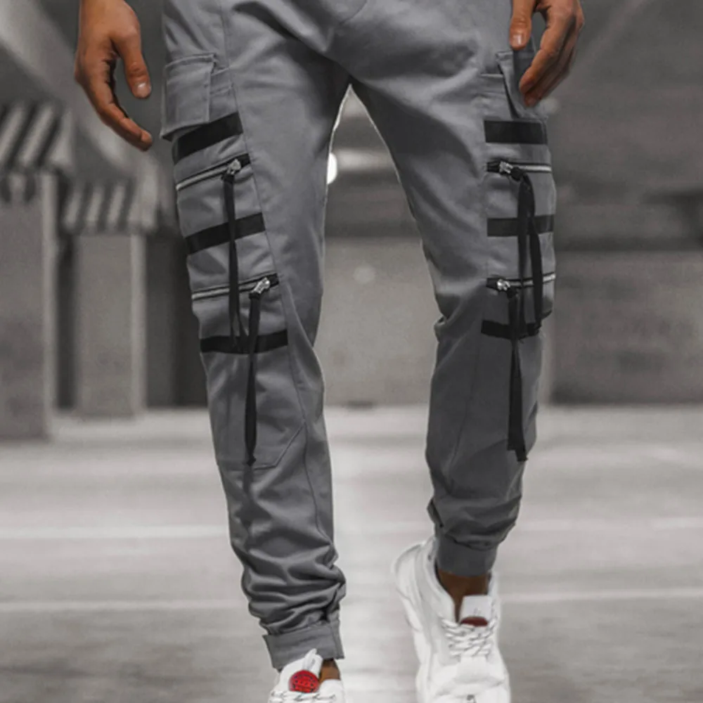 

Fashion Legged Overalls Men's Pants 2020 Multi Pocket Yu Wenle Trend Fat And Loose