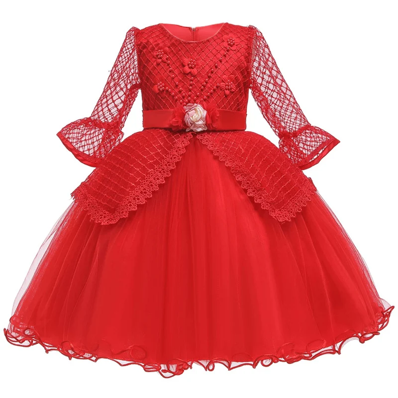 Романтичное платье подружки невесты с цветочным узором для девочек на свадьбу; платье с лепестками для девочек на день рождения; платье для первого дня рождения; Vestidos - Цвет: as picture