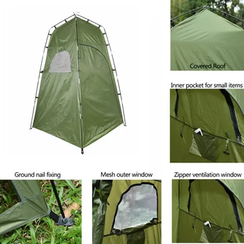 

Outdoor Shower Bath Tent Portable Beach Tent Changing Fitting Room Tents Multifunction Camping Privacy Toilet Shelter Beach Tent
