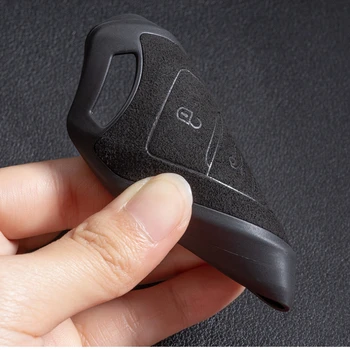 Custodia portachiavi in pelle Tpu a 3 pulsanti per Peugeot 3008 208 308 508 408 2008 accessori per auto in pelle con supporto protettivo - Custodia portachiavi in pelle Tpu a 3 pulsanti per Peugeot 3008 208 308 508 408