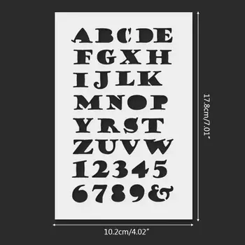 

24pcs/set Alphabet Letters Drawing Template Stencil Painting Embossing Scrapbook girls love