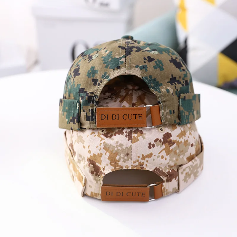 Doitbest Vintage boy Docker Cap Brimless Hat Camouflage girl Beanie Hats Cotton Retro Adjustable Spring Landlord Sailor Cap timberland skully