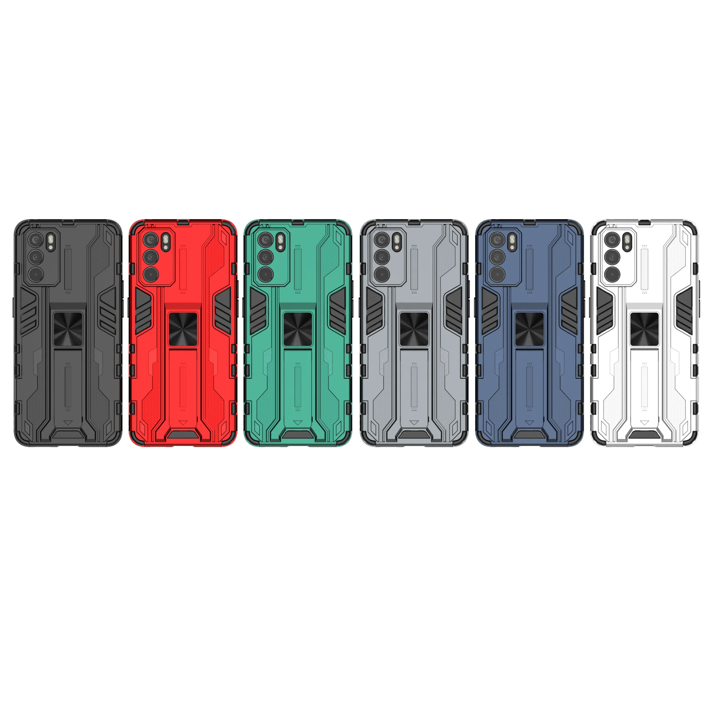 Armor Metal Magnetic Phone Case For Oppo Reno Find F19 X3 5Z 5G K9 4G Lite 5F 6 Pro Plus 5  Invisible Bracket Protector PC Cover