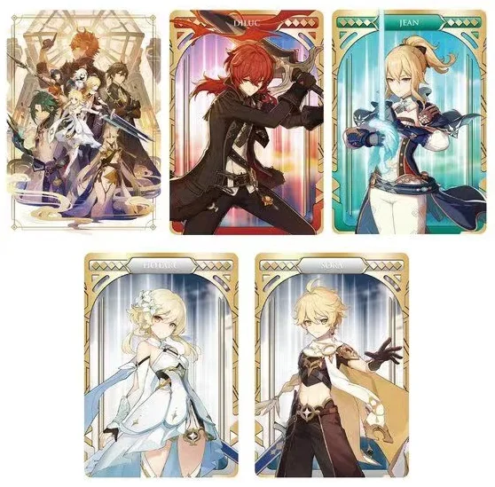 Game Genshin Impact Bandai Metal Card Collection Original Box Blind Box Diluc Klee Keqing 40 Pcs Collector's Edition Lucky Boxs Game Genshin Impact Bandai Metal Card Collection Original Box Blind Box Diluc Klee Keqing 40 Pcs Collector's Edition Lucky Boxs