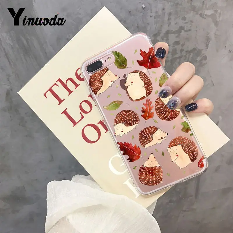 1 Yinuoda Kawaii Ежик сердце Модный чехол для телефона чехол для iphone 8 7 6 6S Plus X XS max 10 5 5S SE XR - Цвет: 1