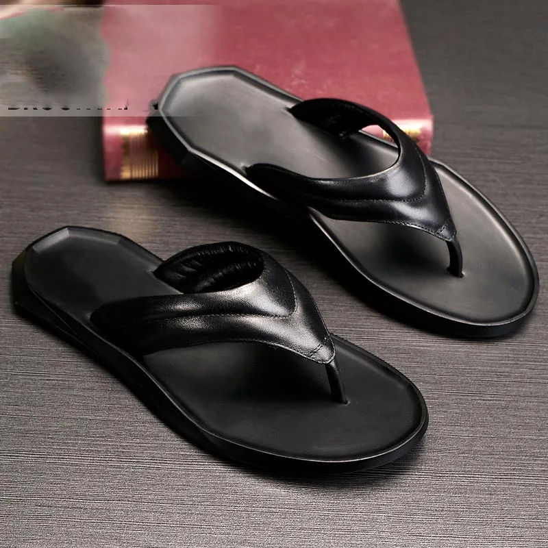 Outdoor Sandals Men Platform Sandals Men Slippers Genuine Leather Roman Cowhide Summer Sandals Designer Slippers Mens